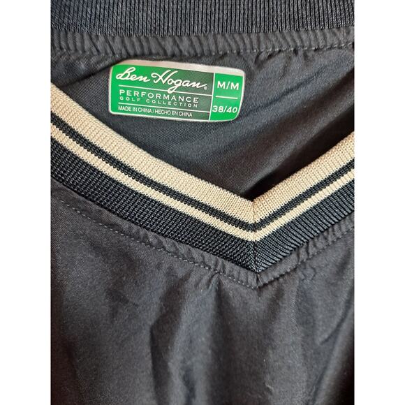 Ben Hogan Performance Golf Collection Black V-Neck Pullover Windbreaker Size M - Picture 5 of 9